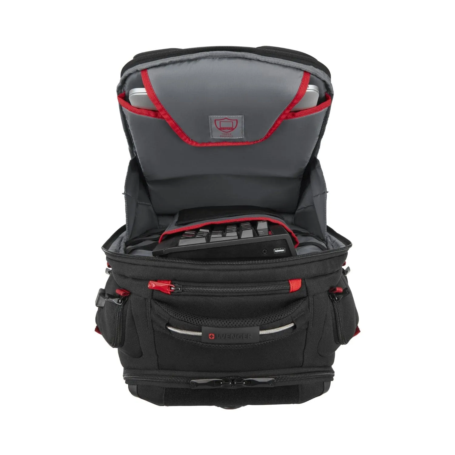 Wenger Tech PlayerOne 17.3" Gaming Laptop Backpack with Tablet Pocket Black - 611650