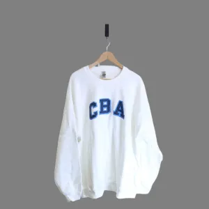 White CBA crew neck sweatshirt