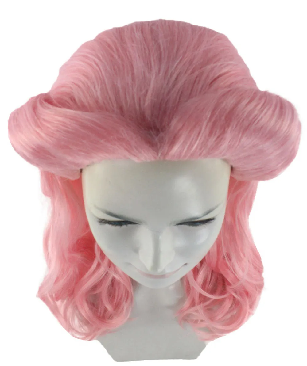 Womens 40's Pin Up Girl Wig | Pink Vintage Wig | Premium Breathable Capless Cap