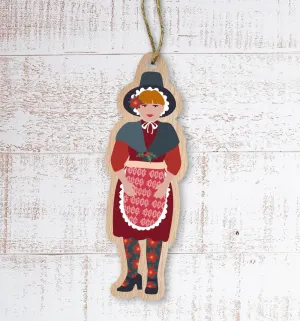 Wooden Christmas Decoration - Nerys