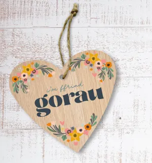 Wooden Gift Decoration 'I'm Ffrind Gorau' for my best friend