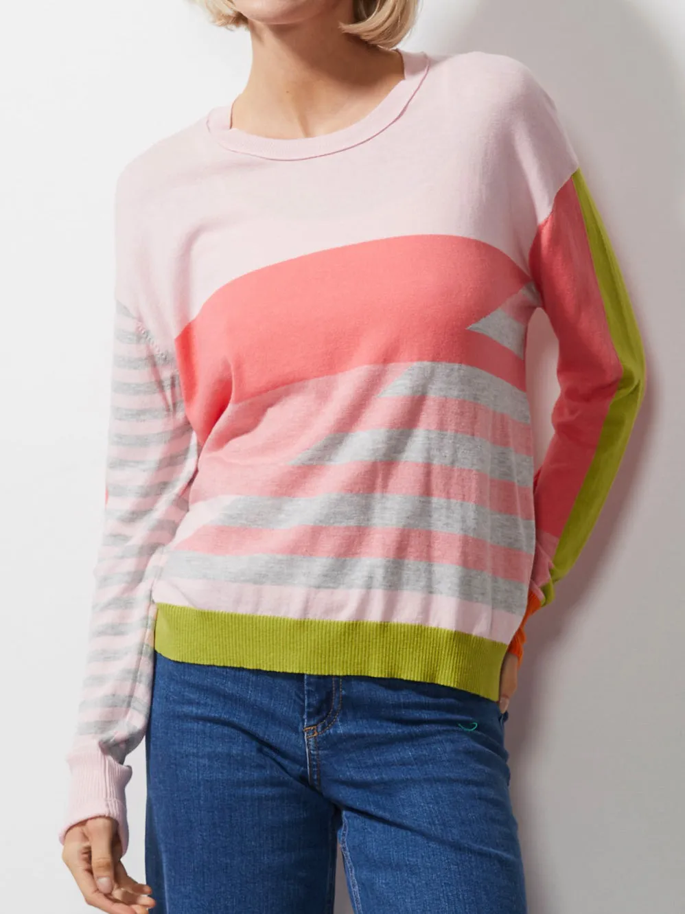 ZAKET & PLOVER DIAGONAL STRIPE JUMPER