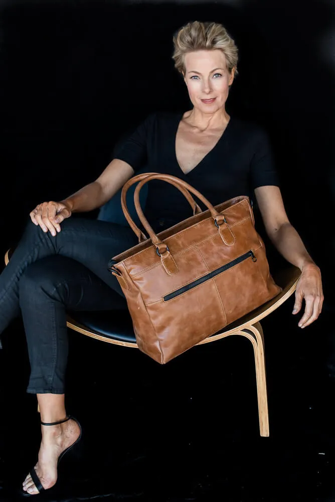 Zemp Casablanca 15” Tote | Waxy Tan