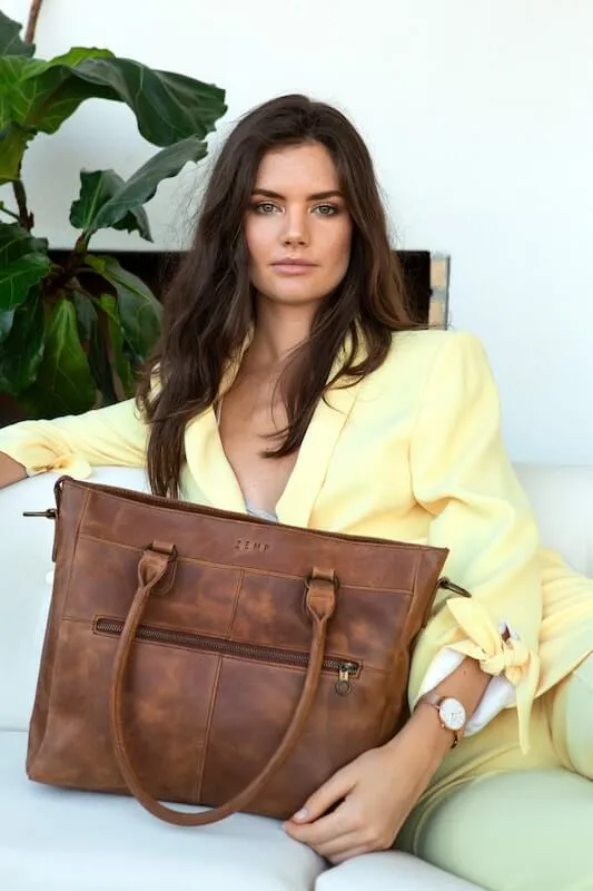 Zemp Casablanca 15” Tote | Waxy Tan