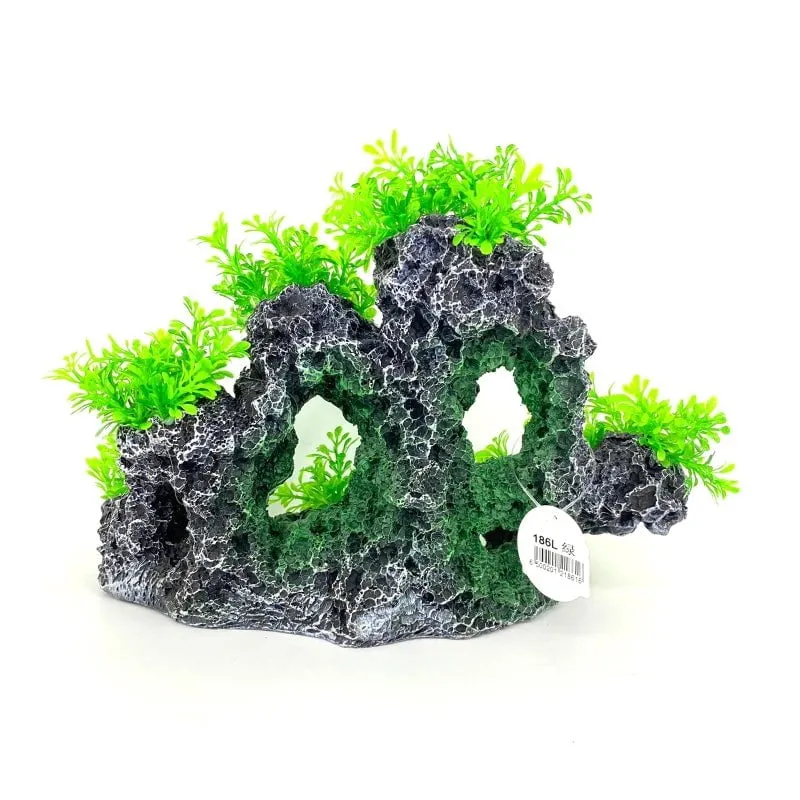 Zhen De Decoration - Rock Formation w/ Plants - 186LG