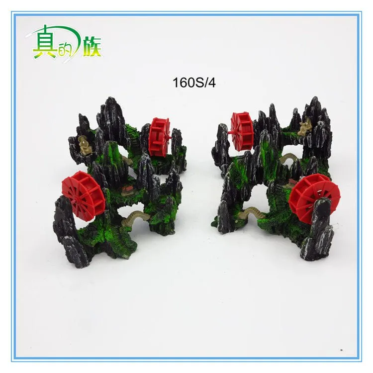 Zhen De Decoration - Rock Formation w/ Water Wheels - 160 (Random selection)